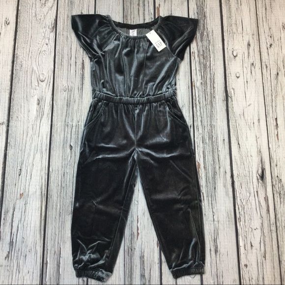 GAP Other - Gap Girls 2T, 3T, 4T Black / Dark Gray Pants Romper. NWT